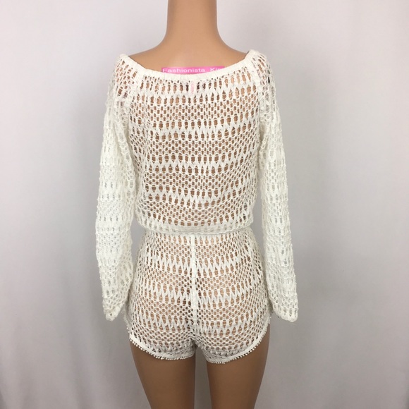 🆕😍 Victoria's Secret white crochet swim coverup - Picture 5 of 8